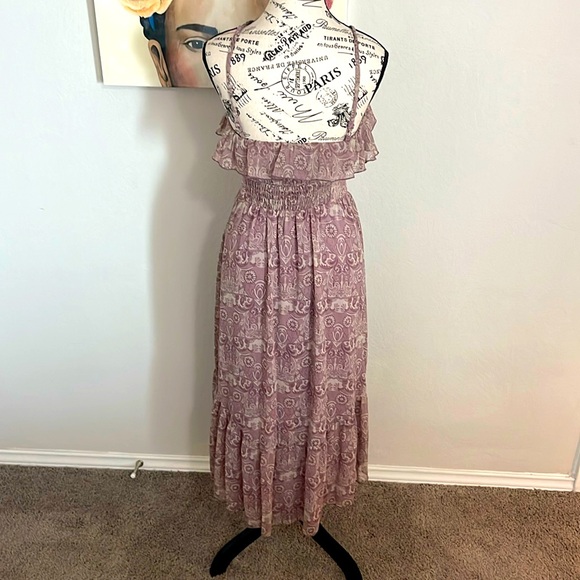 High low midi Guess Dress size 1 adjustable straps worned once - Picture 4 of 8